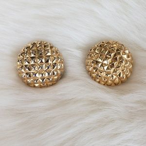 Vintage Cinder Goldtone Signed Clip Earings